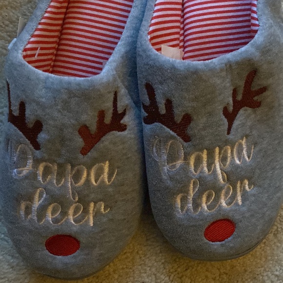 Other - NEW mens papa deer slippers 9/10
